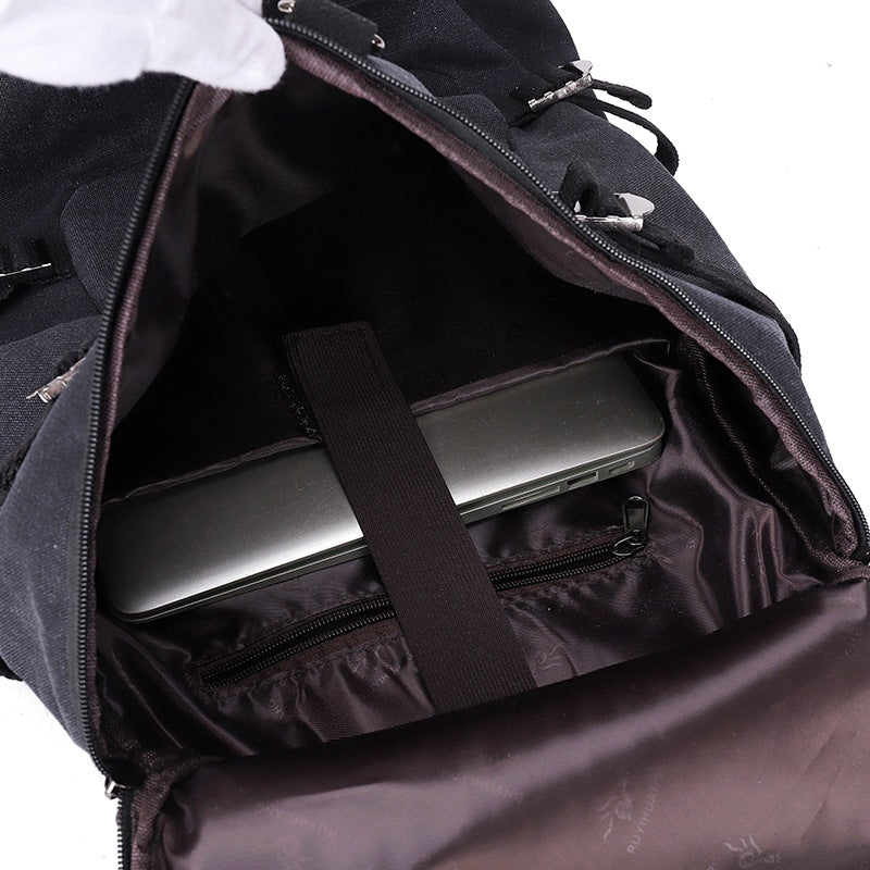 Men's Retro Large Capacity Canvas Fashion Trend Business Backpacks