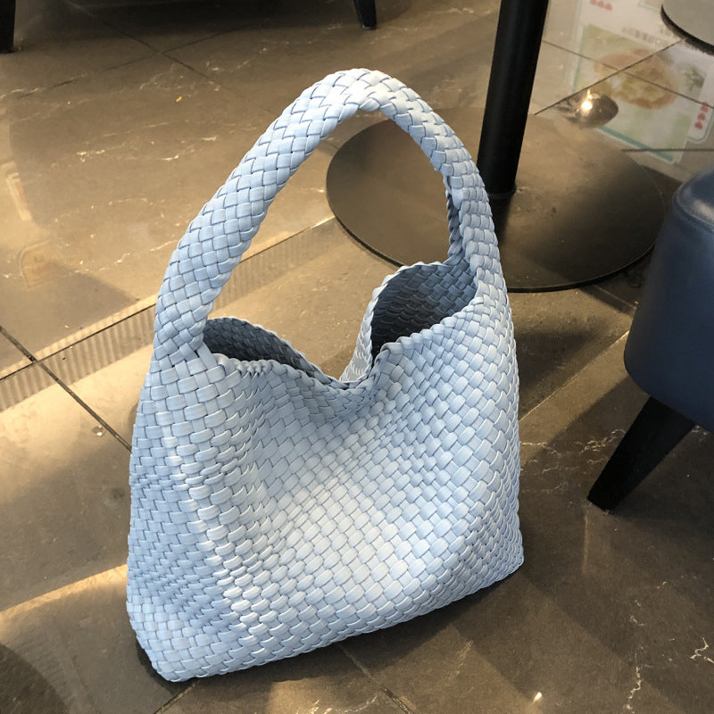 Capacity Hand-woven Female Fashion Simple Hand Bucket Bags