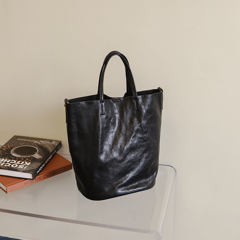 Women's Tanning Leather Niche Retro Classic Versatile Handbags