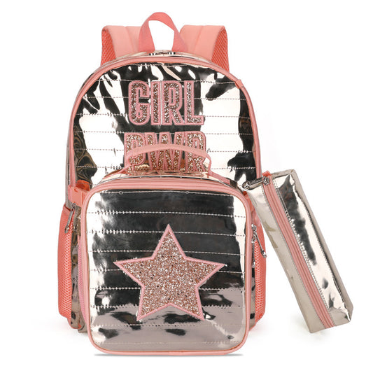 Korean Leather Cute Embroidered For Primary Backpacks