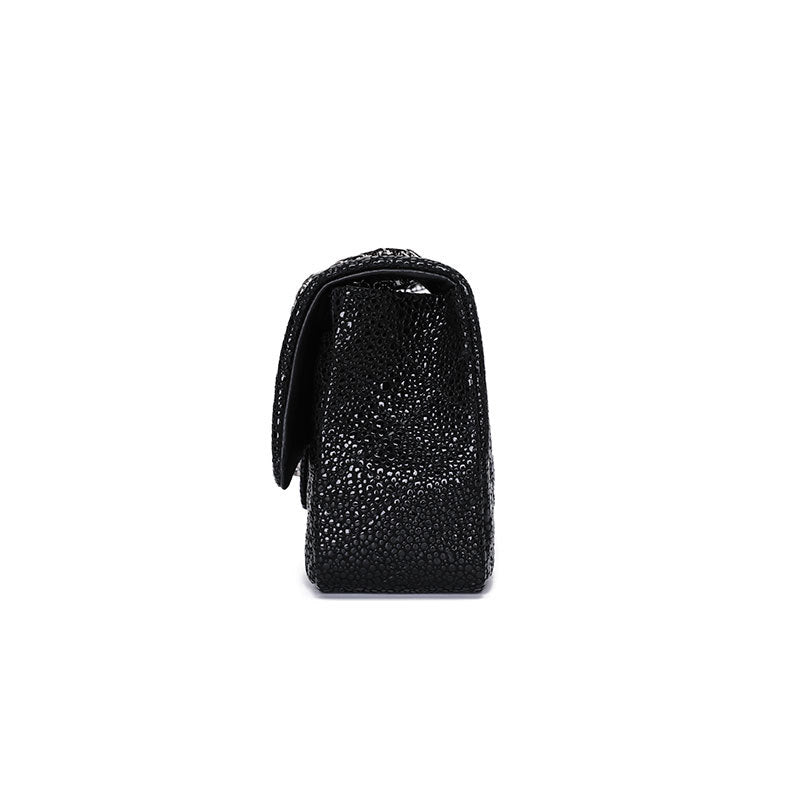 Women's Fish Cowhide Leather Classic Style Rhombus Chain Shoulder Bags