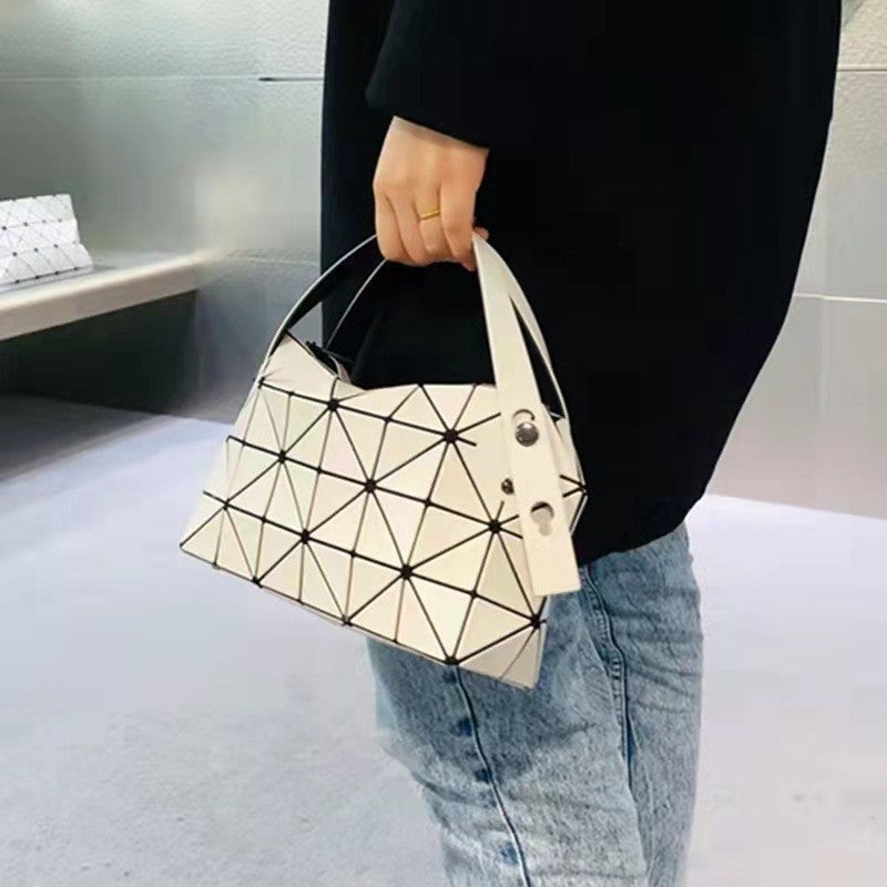 Triangle Rhombus Boston Frosted Underarm Fashion Pillow Handbags