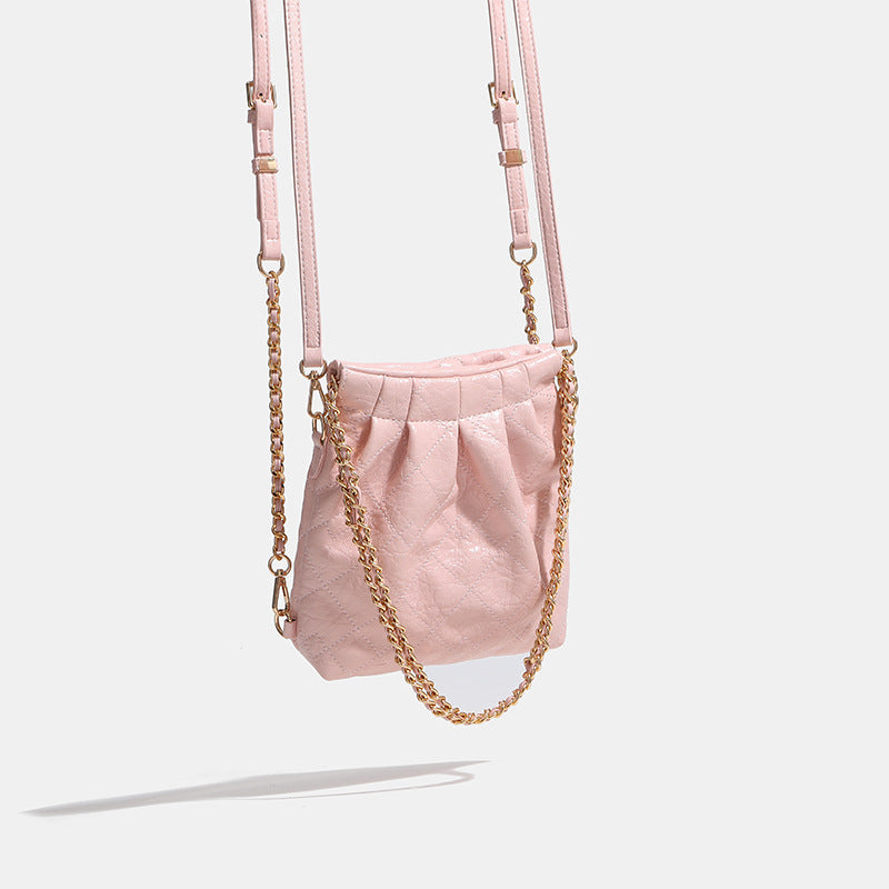 Women's Mini Stray Spring Rhombus Chain Backpacks