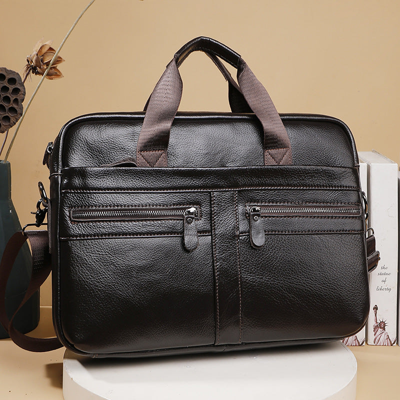 Men's Leather Business First Layer Cowhide Men's Briefcases