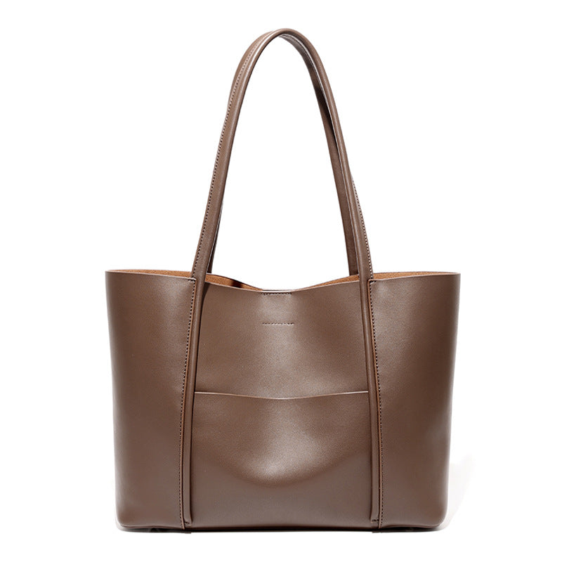 Women's Genuine Leather High-grade Niche Large Capacity Tote Bags