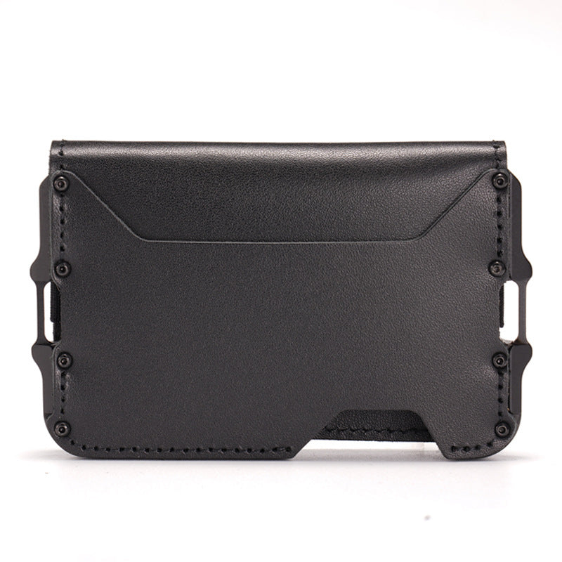 Men's Leather Metal Aluminum Alloy Bank Credit Bags