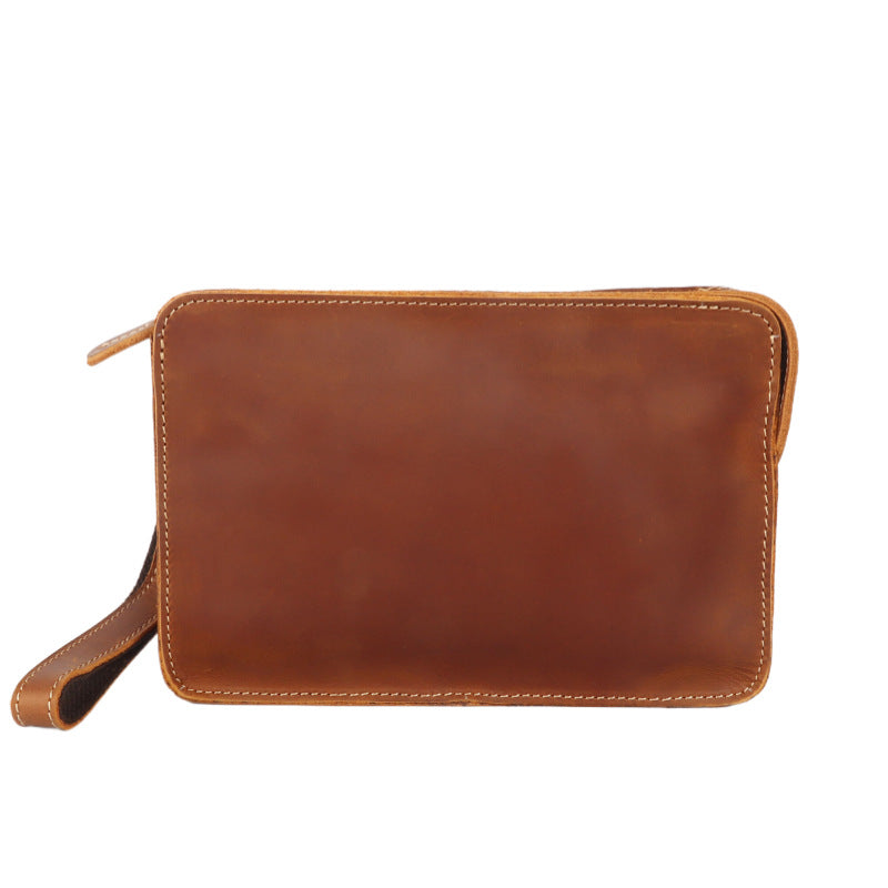 Men's Leather Horizontal First Layer Cowhide Crazy Men's Shoulder Bags