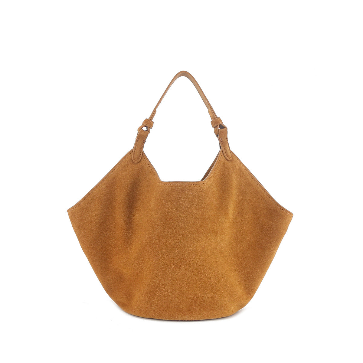 Frosted Brown Genuine Leather Minimalist American Tote Bags