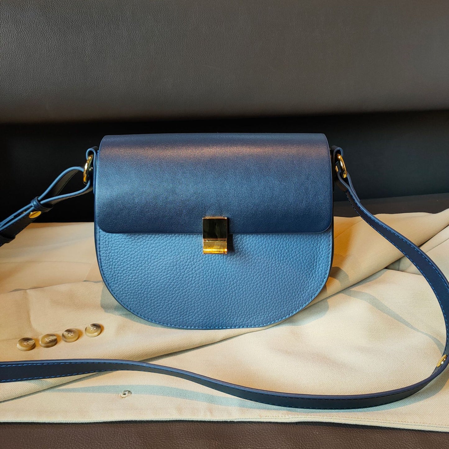 Women's Saddle Fashion Color Contrast High-grade Underarm Shoulder Bags