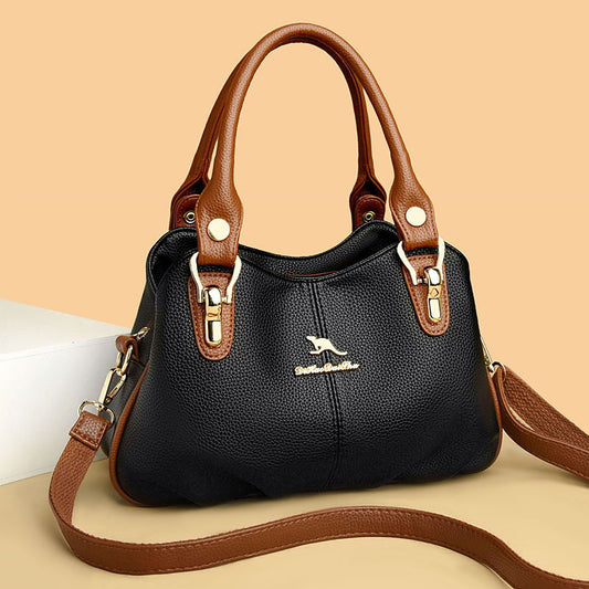 Women's Commuter Large Capacity Totes Contrast Color Handbags