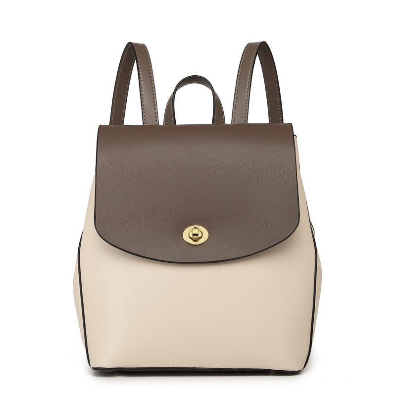 Women's Large Capacity Genuine Leather Fashion College Backpacks