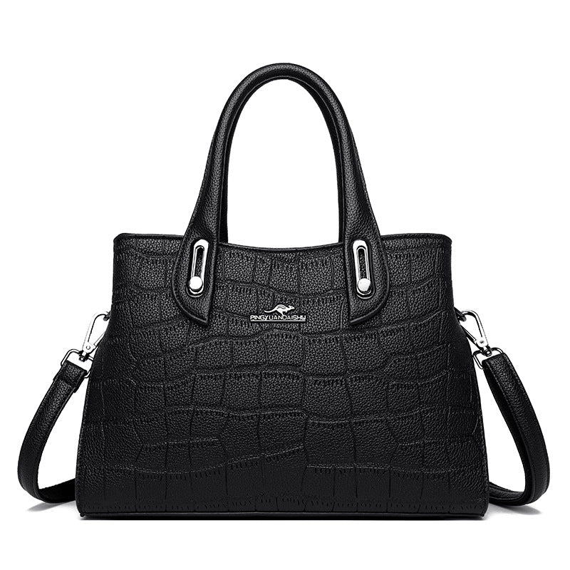 Women's Popular Plain Kangaroo Alligator Print Handbags