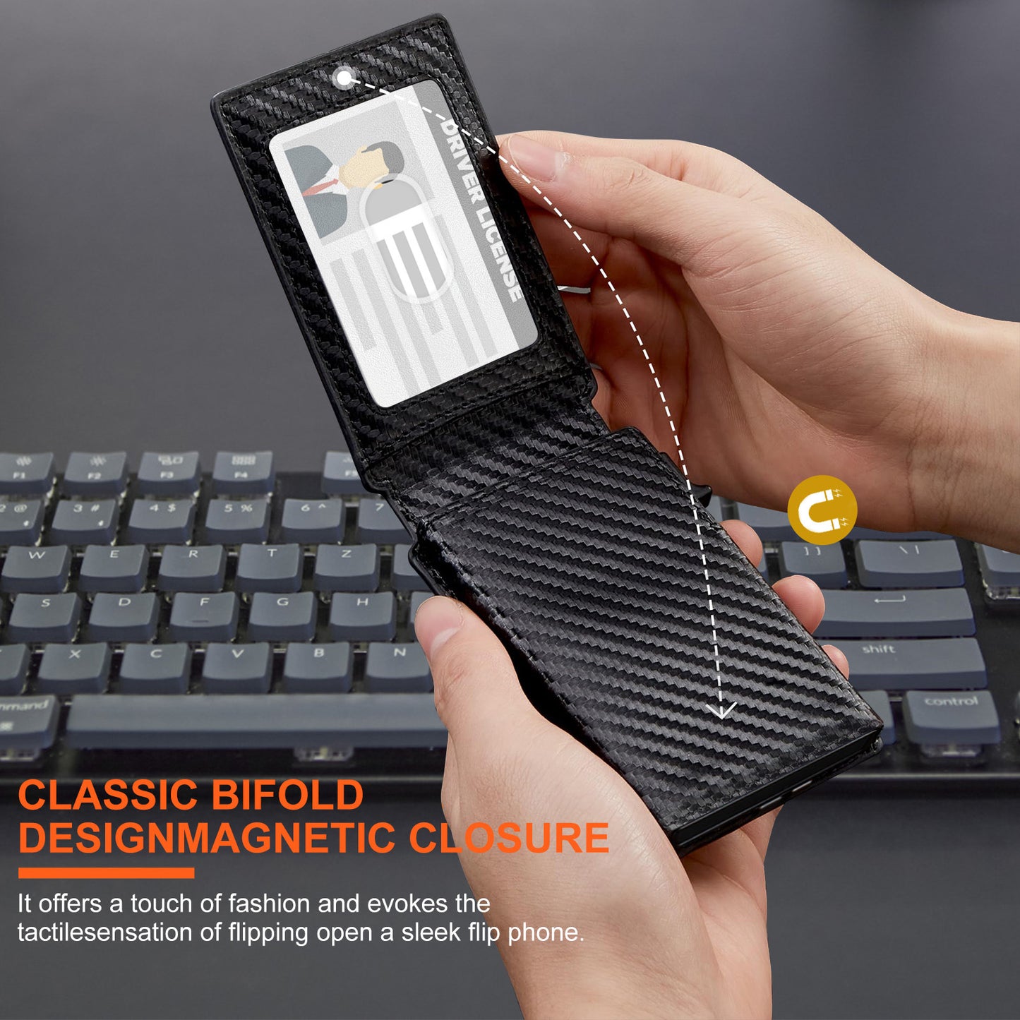 Men's Two-fold Automatic Pinball Advanced Sense Business Card Holder