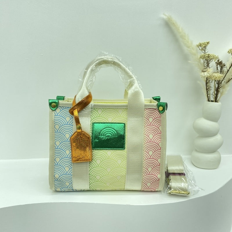 Women's Gradient Color Rainbow Large Capacity Tote Bags