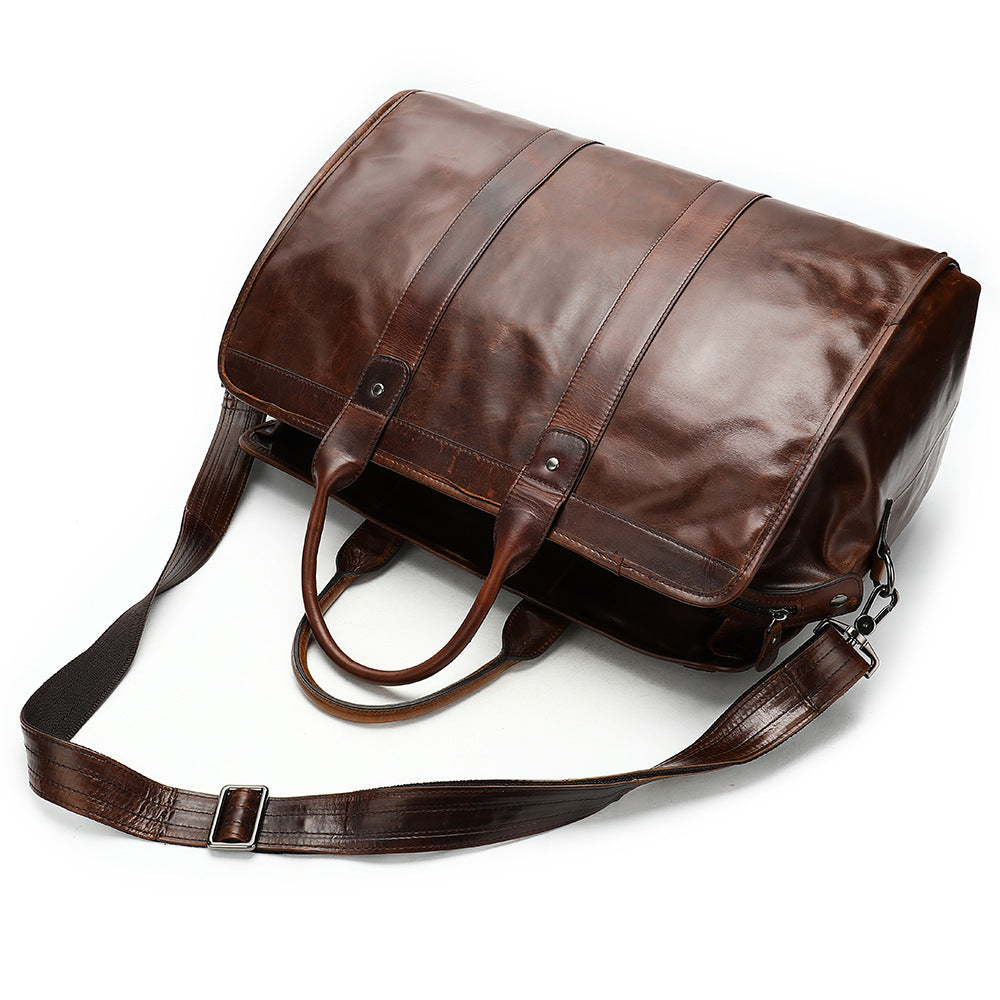 Men's First Layer Cowhide Short-distance Large Capacity Travel Bags