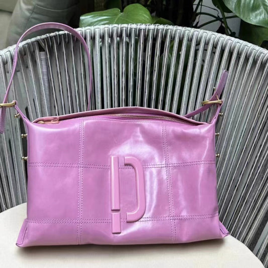 Series Burst Crack Large Capacity Genuine Leather Crossbody Bags