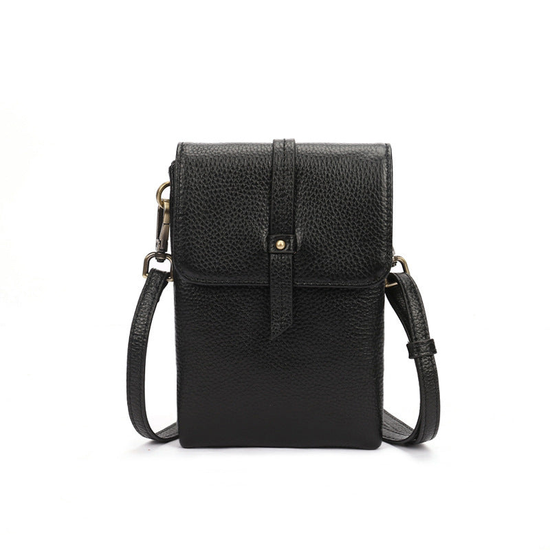 Women's First Layer Cowhide Simple Cell Lightweight Bags