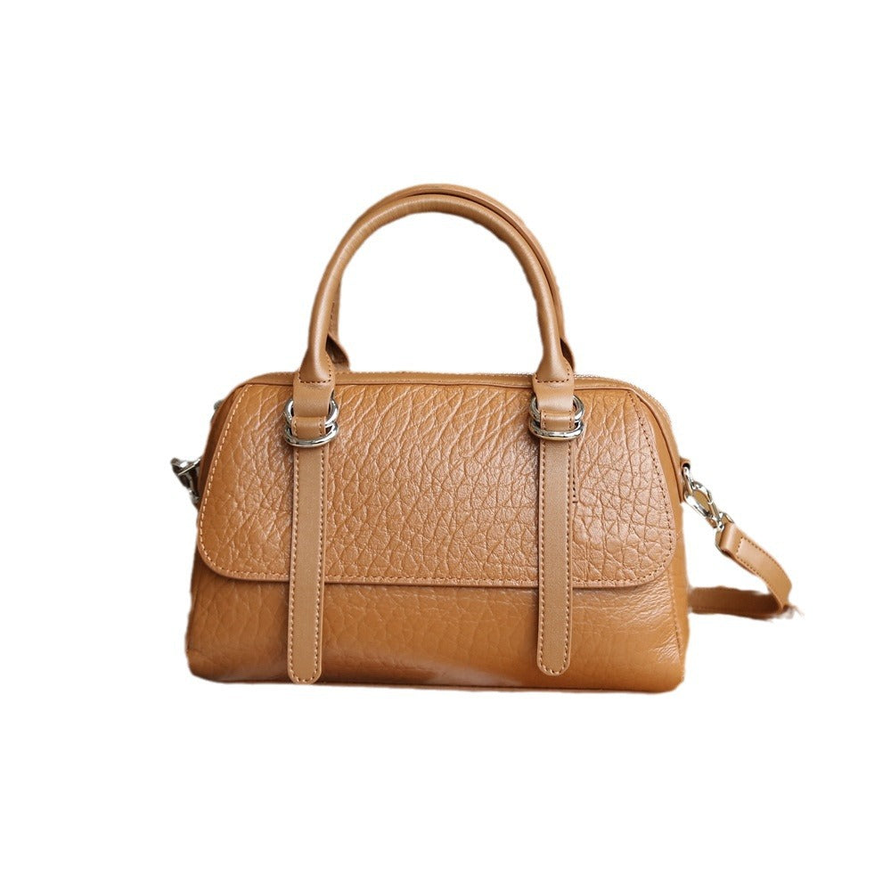 Women's Genuine Leather Boston Versatile First Layer Crossbody Bags