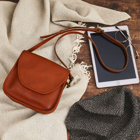 First Layer Cowhide Artistic Retro French Crossbody Bags