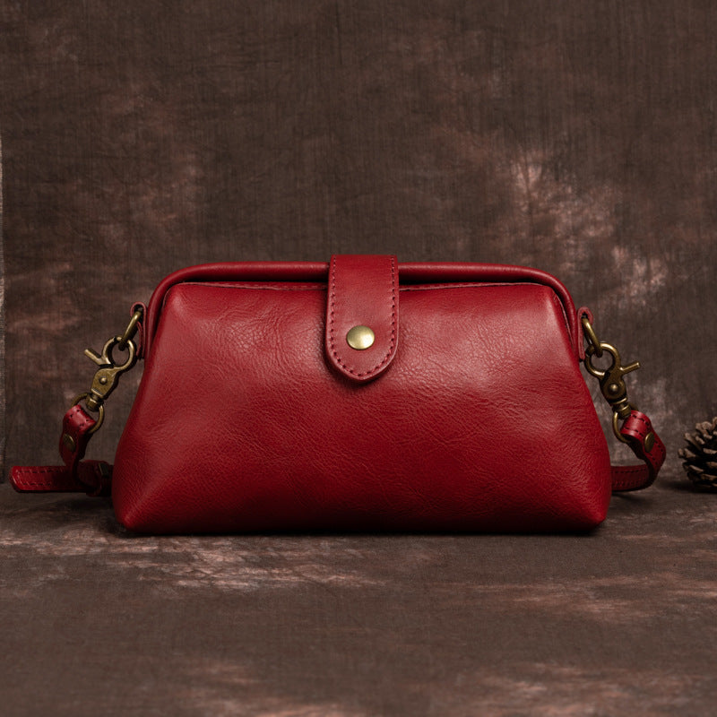 Women's Ancient Hipster Retro Hand Vegetable Cowhide Crossbody Bags