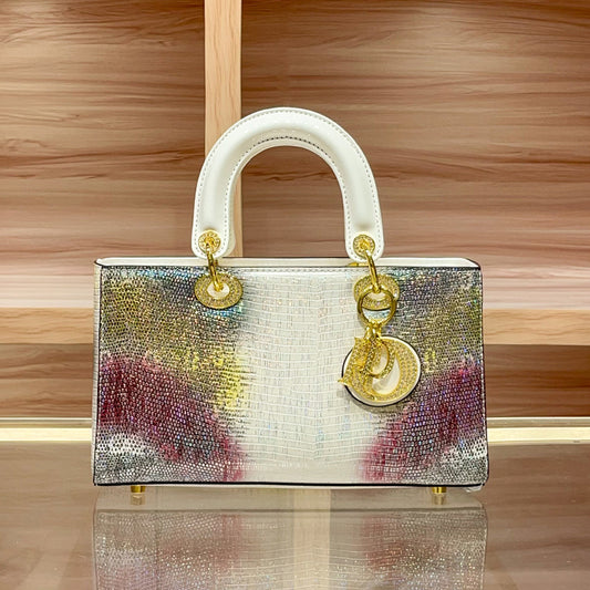 Women's Lizard Pattern Diana Genuine Leather Portable Crossbody Bags