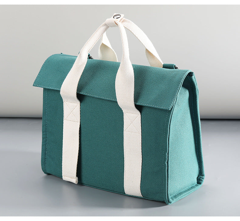 Korean Style Canvas Large Capacity Commuter Men's Shoulder Bags