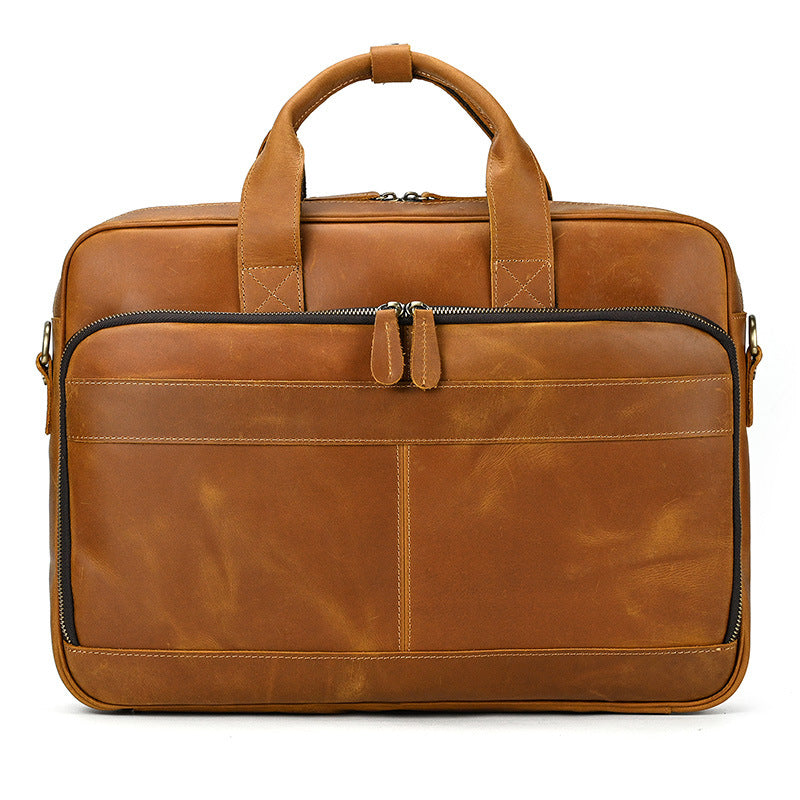 Men's Leather Vintage Business Commuter Computer Men's Briefcases