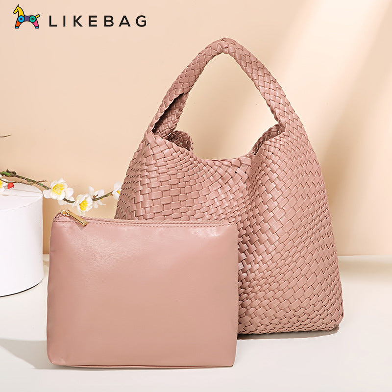 Women's Woven Fashion Trendy Style Simple Large Shoulder Bags