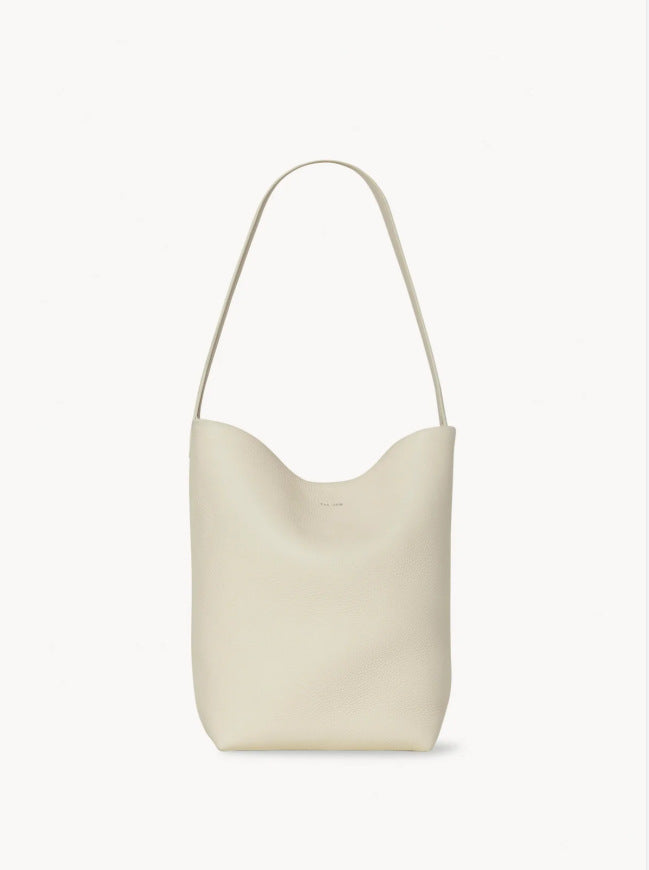 Women's Genuine Leather Litchi Pattern Cowhide Large Bucket Bags
