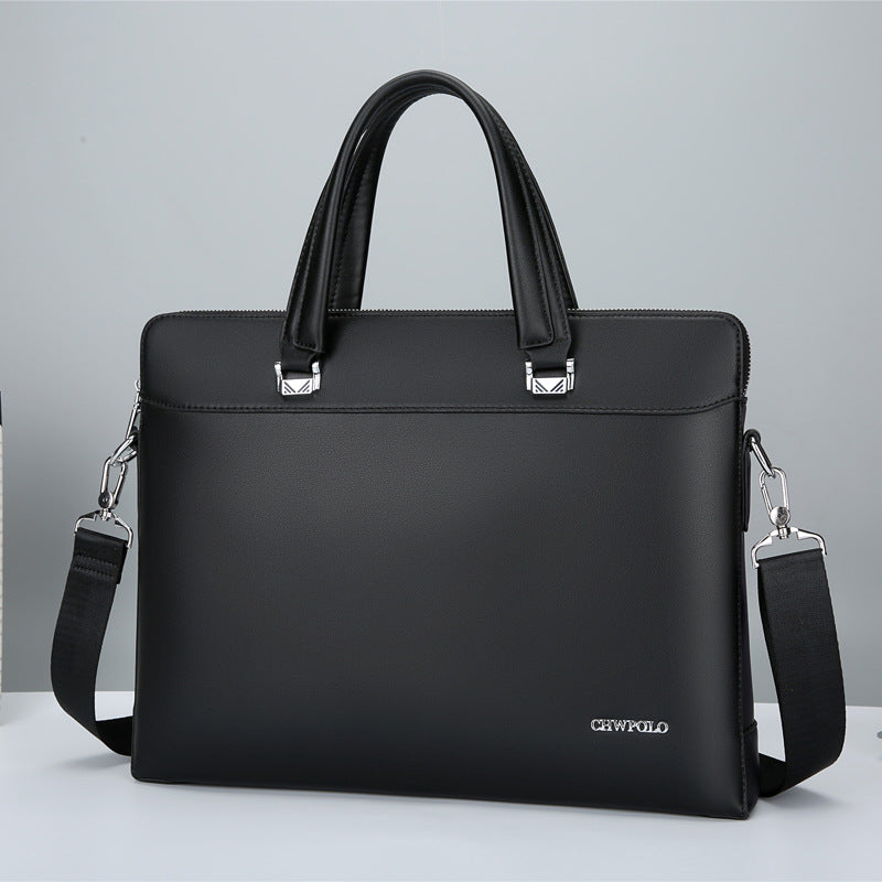 Men's Amd Paul Business Computer Simple Leather Bags