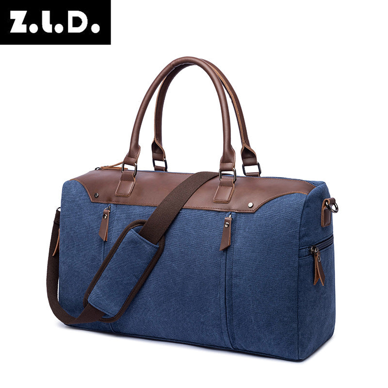 Women's & Men's & Korean Style Portable Canvas Solid Luggage