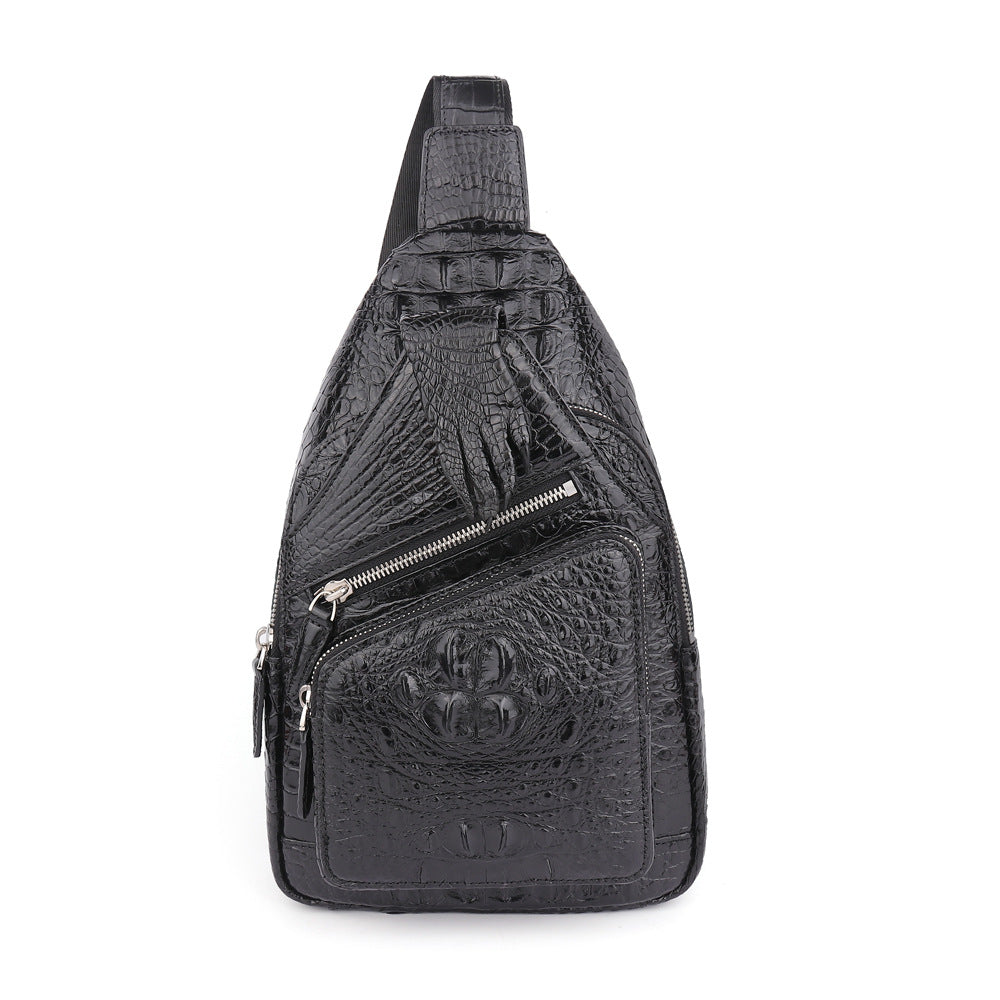 Men's Eastern Europe Siamese Crocodile Skull Leather Men's Chest Bags