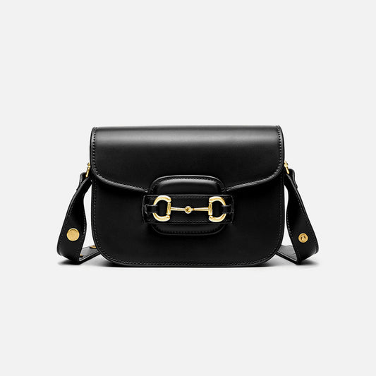 Women's Saddle Street Leather Simple Retro Shoulder Bags