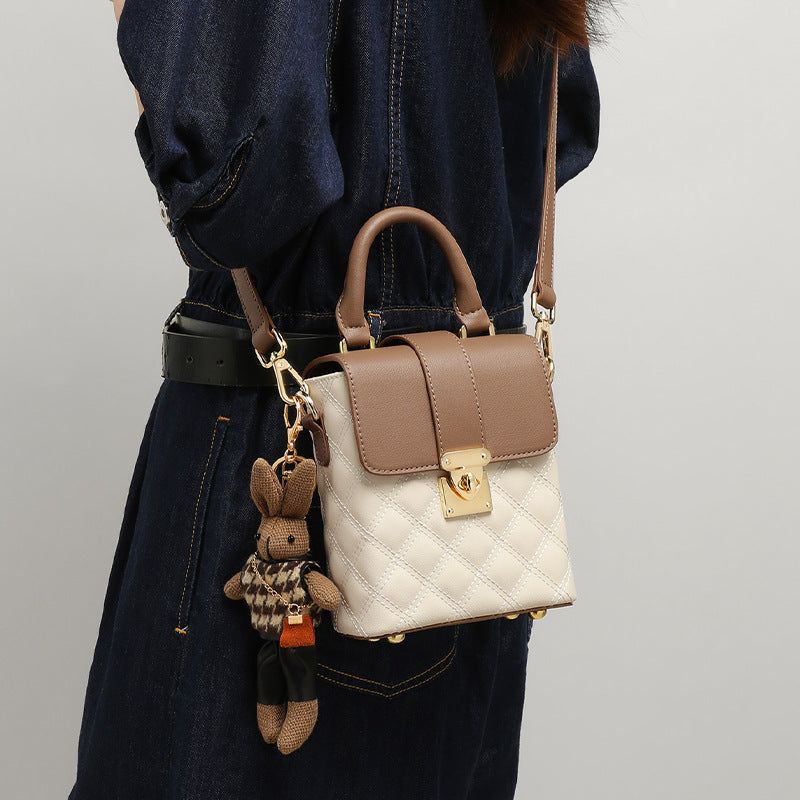 Women's Cell Leather Pocket High-grade Mini Small Square Bags