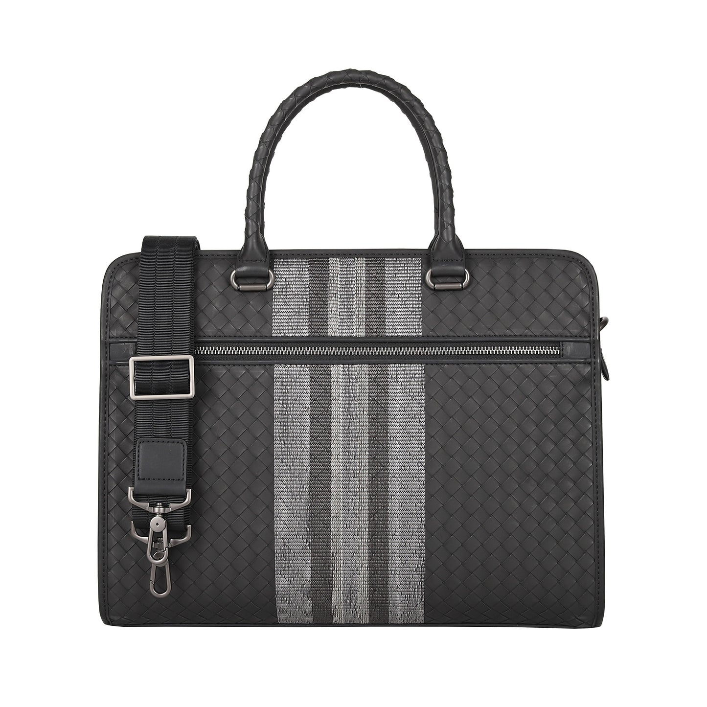 Men's Weaving Waxed Cowhide Portable Business Fashion Men's Shoulder Bags