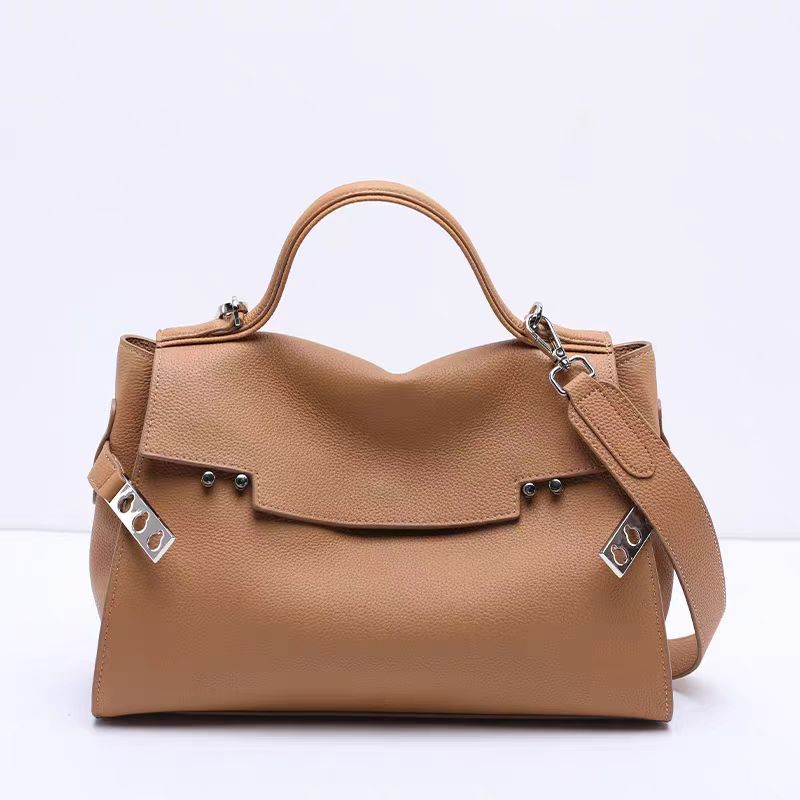 Women's Kelly High-grade Niche Leather Large Capacity Bags
