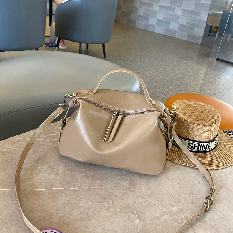 Women's Vegetable Tanning High-grade Simple Fashion Elegant Handbags