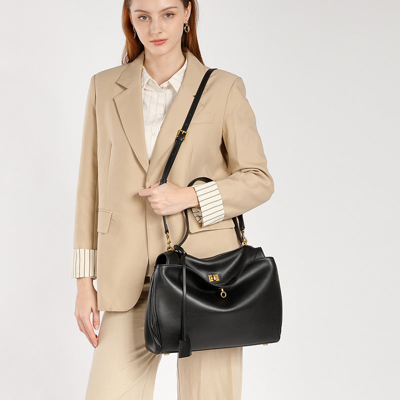 Women's Underarm Hand-held High-grade Genuine Leather Tote Bags