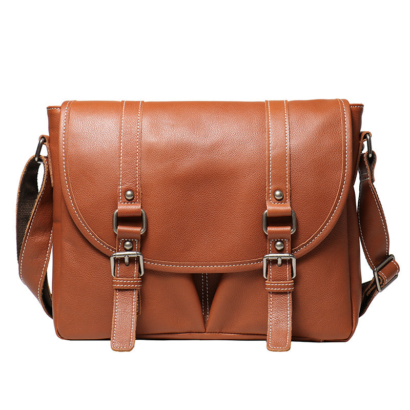 Women's & Men's & Leather Large Capacity File Men's Shoulder Bags
