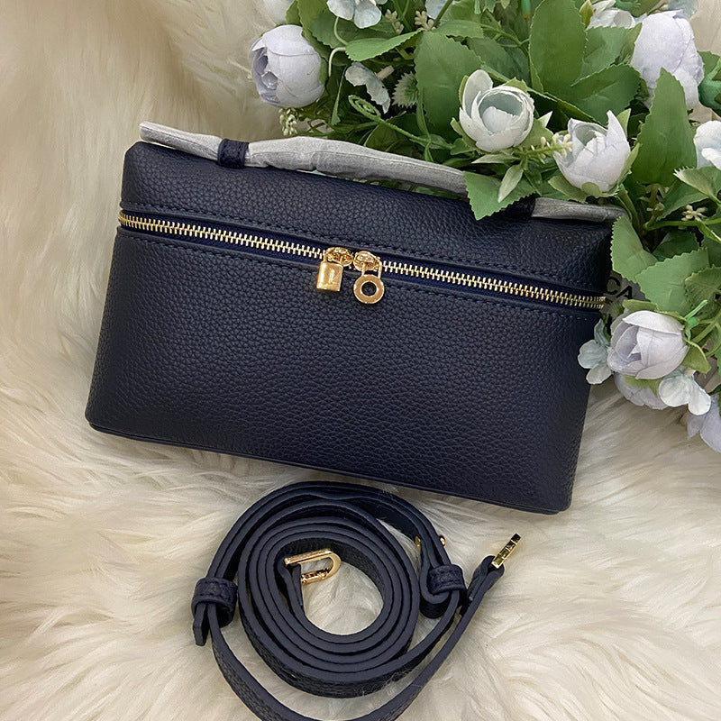 Women's Portable Box Lychee Pattern Simple Lunch Small Square Bags