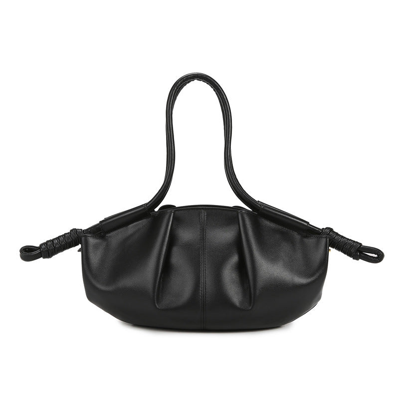 Women's Korean Simple Soft Leather Dumpling Leisure Shoulder Bags