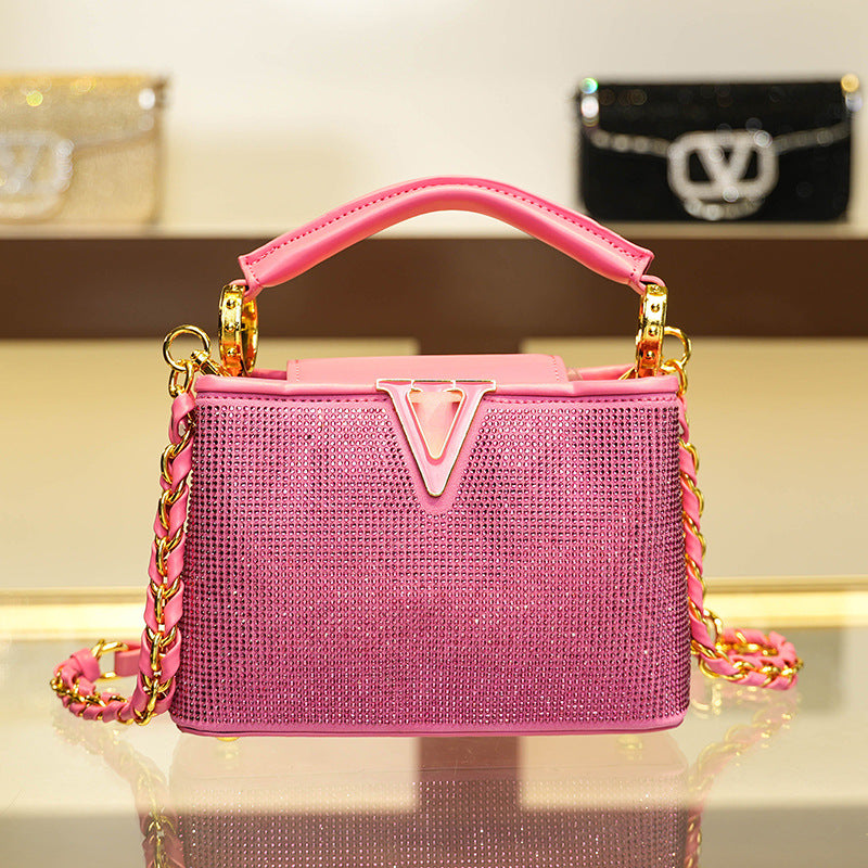 Women's Graceful Chaise Retro Diamonds Fashion Crossbody Bags