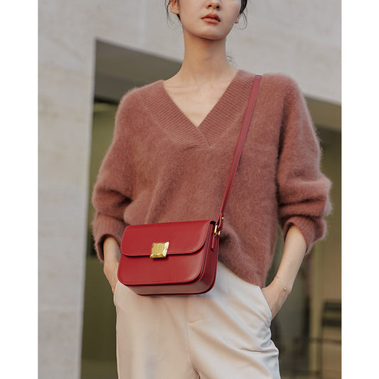 Women's High-grade Niche Genuine Leather Fashion Underarm Shoulder Bags