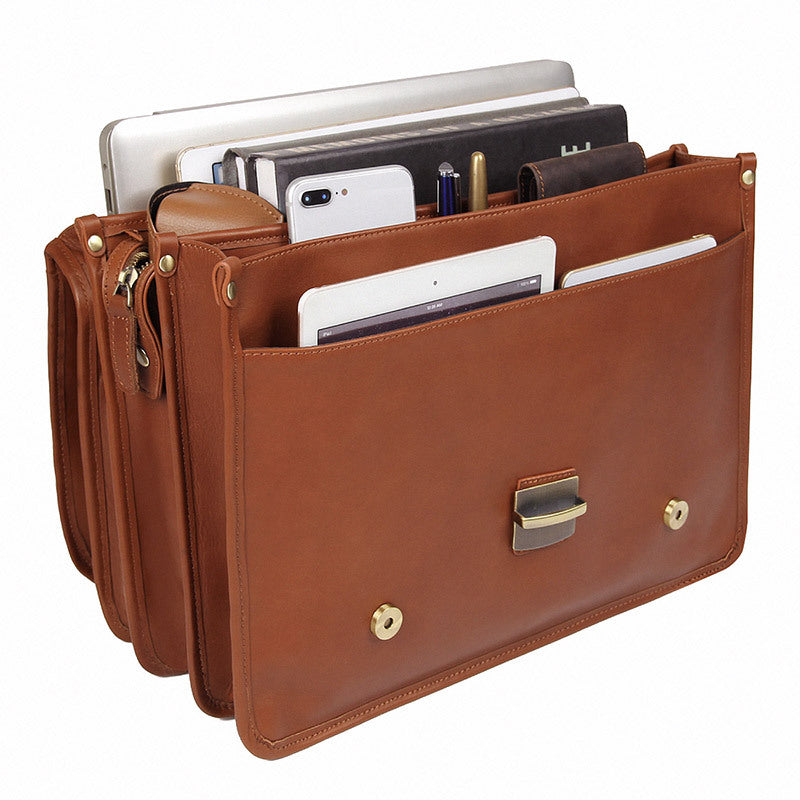 Men's Winter British Style Genuine Leather Exquisite Men's Briefcases