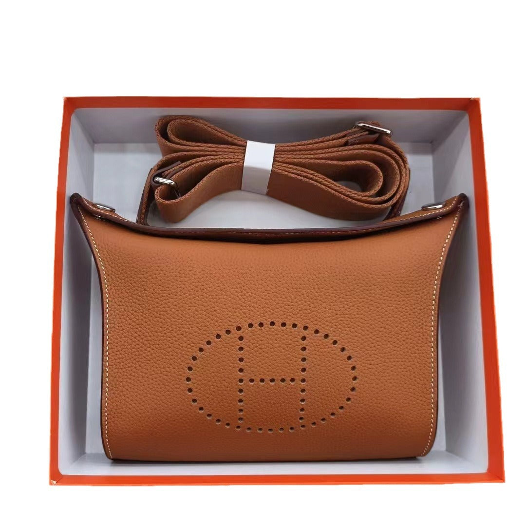 Women's Genuine Leather Mini Kelly First Layer Small Square Bags