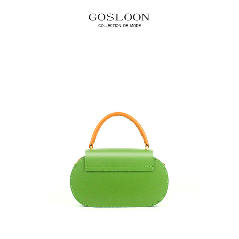 French Gu First Layer Thick Cowhide Handbags