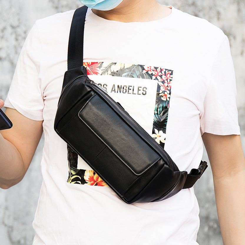 Men's Glamorous Classic Sheepskin Leather Business Men's Waist Packs