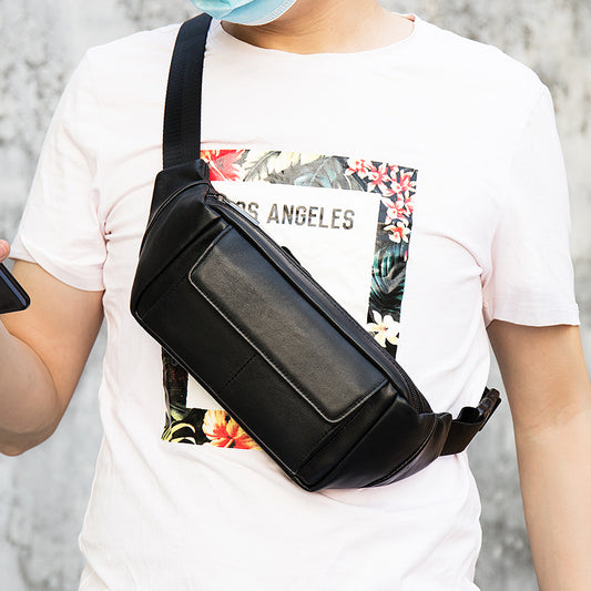 Men's Glamorous Classic Sheepskin Leather Business Men's Waist Packs