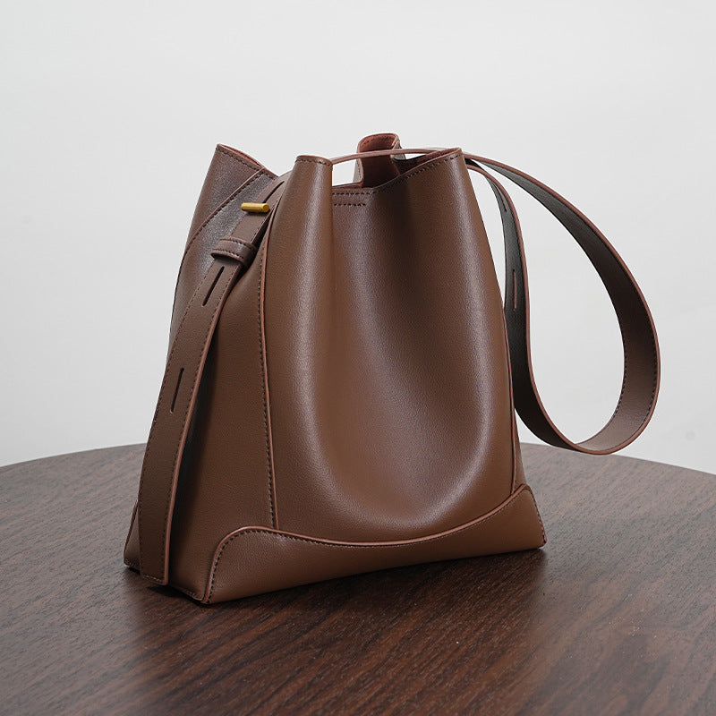 Women's Minority Commuter Genuine Leather High-grade Exquisite Bucket Bags