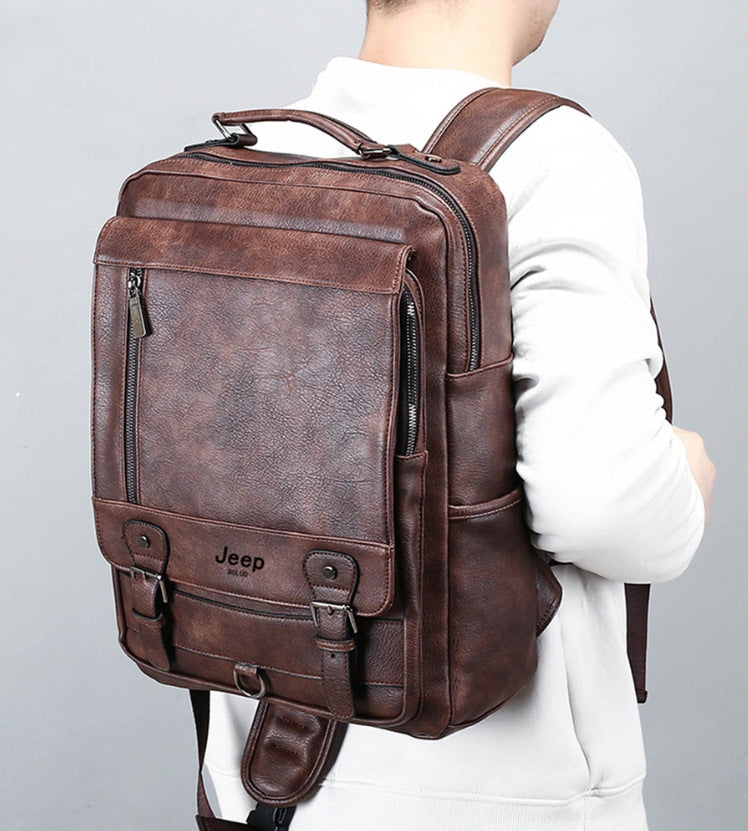 Men's Vintage Fashion Trend Computer Double Back Bags